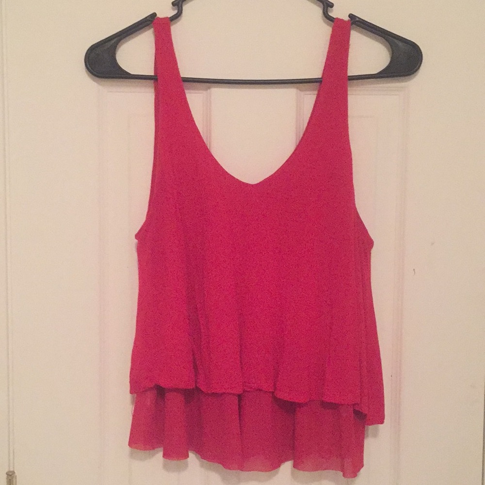 Red Crop Tank Top